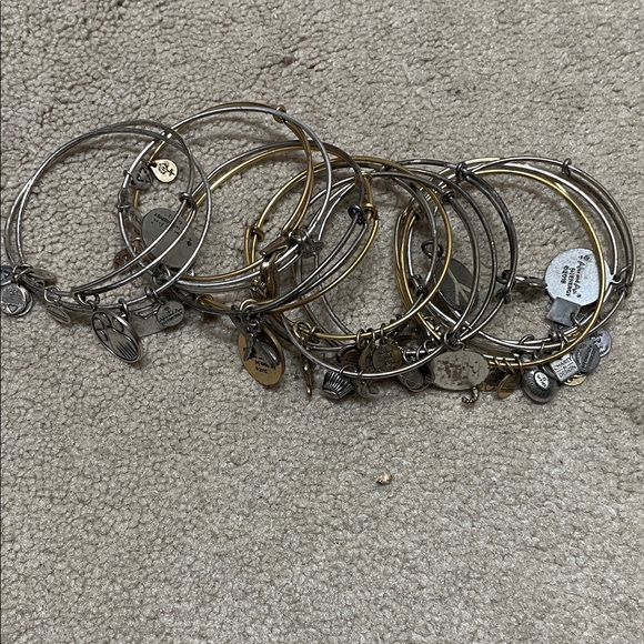 Alex and Ani Jewelry - 14 Alex and Ani assortment Stack of Mixed Metal Charm Bangle Bracelets